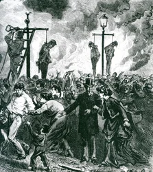Opptøyer råder under Great Fire of Chicago i 1871