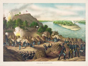 Beleiring av Vicksburg--Surrender, 4. juli 1863, pub. 1888.