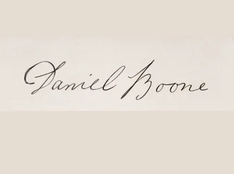 Signatur av Daniel Boone