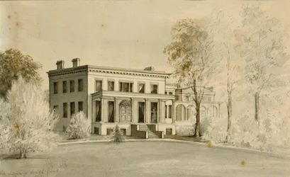 «Herskapshuset», Centre Hill, Petersburg, Virginia (akvarell på papir)