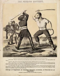 Den ventende konkurransen, utgitt av Oliver Evans Woods: Herline & Hensel Lith., Philadelphia, 1863