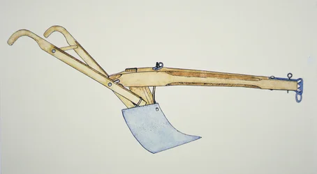 Den stålbladede plogen (farge litho)