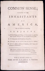 Tittelside til sunn fornuft av Thomas Paine (1737-1809) 1776 (trykk)