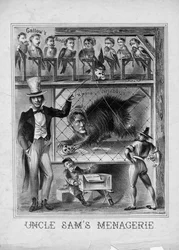 Onkel Sams menasjeri, utgitt av G. Guerner, Washington DC, 1865