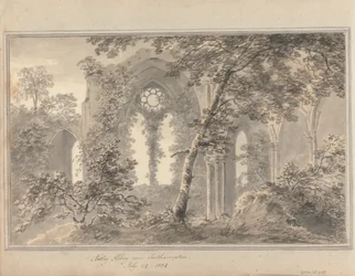 Utsikt i England, Skottland og Wales: Netley Abbey nær Southampton, 24. juli 1804