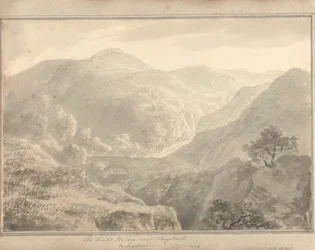 Utsikt i England, Skottland og Wales: The Devil's Bridge nær Aberystwith, Cardiganshire, september 1804