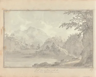 Utsikt i England, Skottland og Wales: Tur i Skottland; Loch van-a-char, med fjellet som heter Benvenue