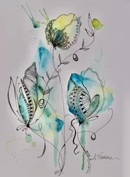 Eteriske blomstermotiver