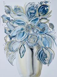 Indigo Gold-blomster