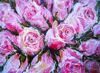 Levende rosa roser