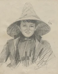 Ada Lymon Woman in a Large Hat, 1887.
