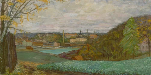 Frognerkilen from Bygdøy (oil on canvas)