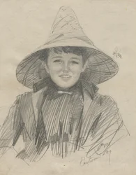 Ada Lymon (kvinne i stor hatt)