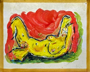 SKANDE MOT EGON SCHIELE, 2012 (olje på keramiske fliser)