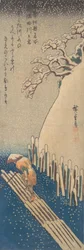 Snø på Sumida-elven, ca. 1835., ca. 1835.