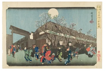 Kveldens kirsebærblomst i Yoshiwara, Edo-perioden