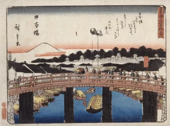 Nihonbashi (farget treblokktrykk)