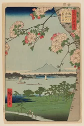 Suijin-helligdommen og Massaki ved Sumida-elven (Sumidagawa Suijin no Mori Massaki)