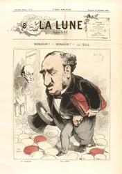 André Gill - Hallo! God kveld! - Den røde månen (24. desember 1876)
