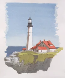 Portland Head fyr, Maine, USA