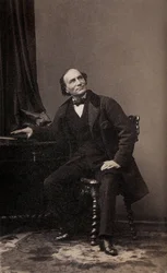 Henri Robin, nederlandsk tryllekunstner, ca. 1860 (s/hvitt-bilde)
