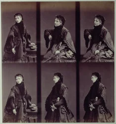 Portrett av Sarah Bernhardt (1844-1923) i bydrakt