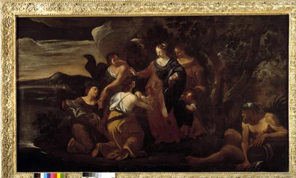 Bibelen: Moses redder vann (olje på lerret)