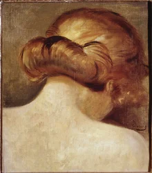 Nakken til en blond kvinne med hårknute. 1928, Paris. Georges Pompidou nasjonale senter for kunst og kultur
