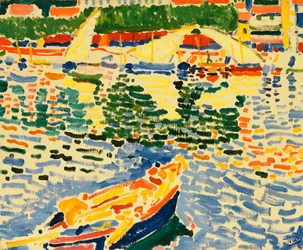 Båter i havnen i Collioure, ca. 1905 (olje på lerret)