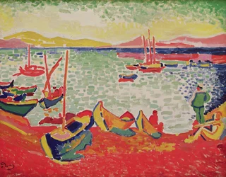 Båter i havnen i Collioure