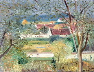 Hage i Ponnermaire i Montois, ca. 1940-45 (olje på lerret)
