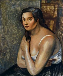 Sittende kvinne, ca. 1920 (olje på lerret)
