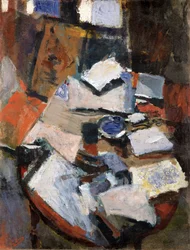 Stilleben på et bord, ca. 1903 (olje på lerret)
