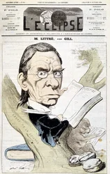 Karikaturportrett av Littré av Gill. Forside av "" L