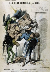 Tegneserie om Napoleon III og Bismarck - av Gill, i "" L