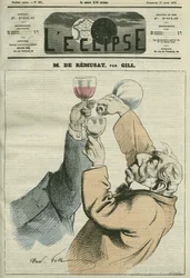Tegneserie av Charles de Remusat (1797-1875), fransk filosof og politiker. Omslag i "" L
