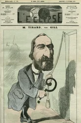 Tegneserie av Pierre Tirard (1827-1893), fransk politiker. Omslag i "" L