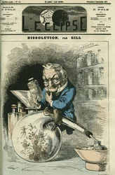 Oppløsning, Adolphe Thiers (1797-1877), historiker og republikkens president. Omslag i "" L