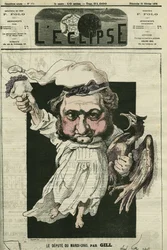 Eugène Rouher (1814-1884), fransk politiker, leder for det bonapartistiske partiet. Forside i «L