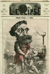 Felix Pyat (1810-1889), fransk advokat, brevmann og politiker. Omslag i "" L