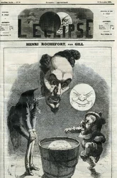 Henri Rochefort (1831-1913), fransk journalist, forfatter og politiker. Omslag i "" L