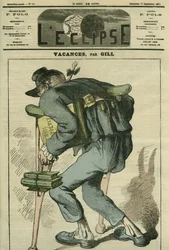 Helligdager. Omslag i "" L'Eclipse"" av Gill, 17. september