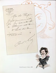 Illustrasjon av Andre Gill (17. oktober 1840–1. mai 1885), fransk karikaturtegner. 1800-tallet (gravering)