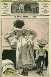 Illustrasjon av et bakeri. Omslag i "" L