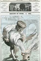 La oss brenne sukker, en karikatur av tilbaketrekningen av tyske tropper fra Frankrike i henhold til Frankfurt-traktaten 16. september. Omslag i "" L