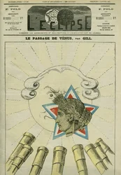 Passasje av Venus (republikken) før solen (monarkiet) i 1874. Omslag i "" L