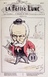 Return (retur til Frankrike av Victor Hugo i 1870 etter hans eksil) - av Gill, i "La Petite Lune"