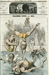 Sommerrommet med herrene Thiers, Gambetta, Grevy, Favre, Trochu... Cover i "" L