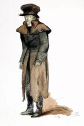 Illustrasjon av Mare Andre (1885 - 1932) for romanen "The Colonel Chabert" av Honore de Balzac