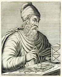Arkimedes fra Syrakus fra «True Portraits» av André Thévet, utgitt i 1594